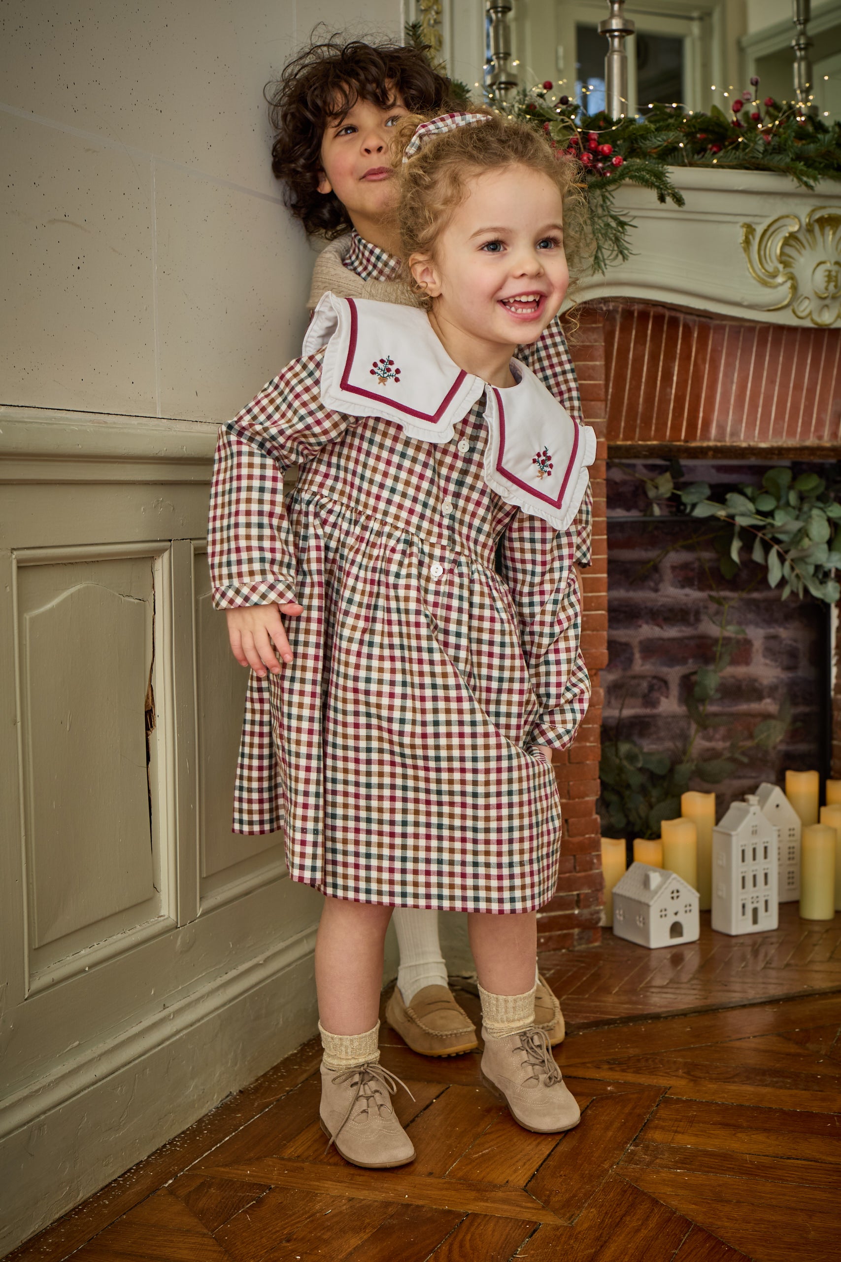 ワンピース Lumignon Candy check panel zip dress Lumignon Candy check panel zip dress