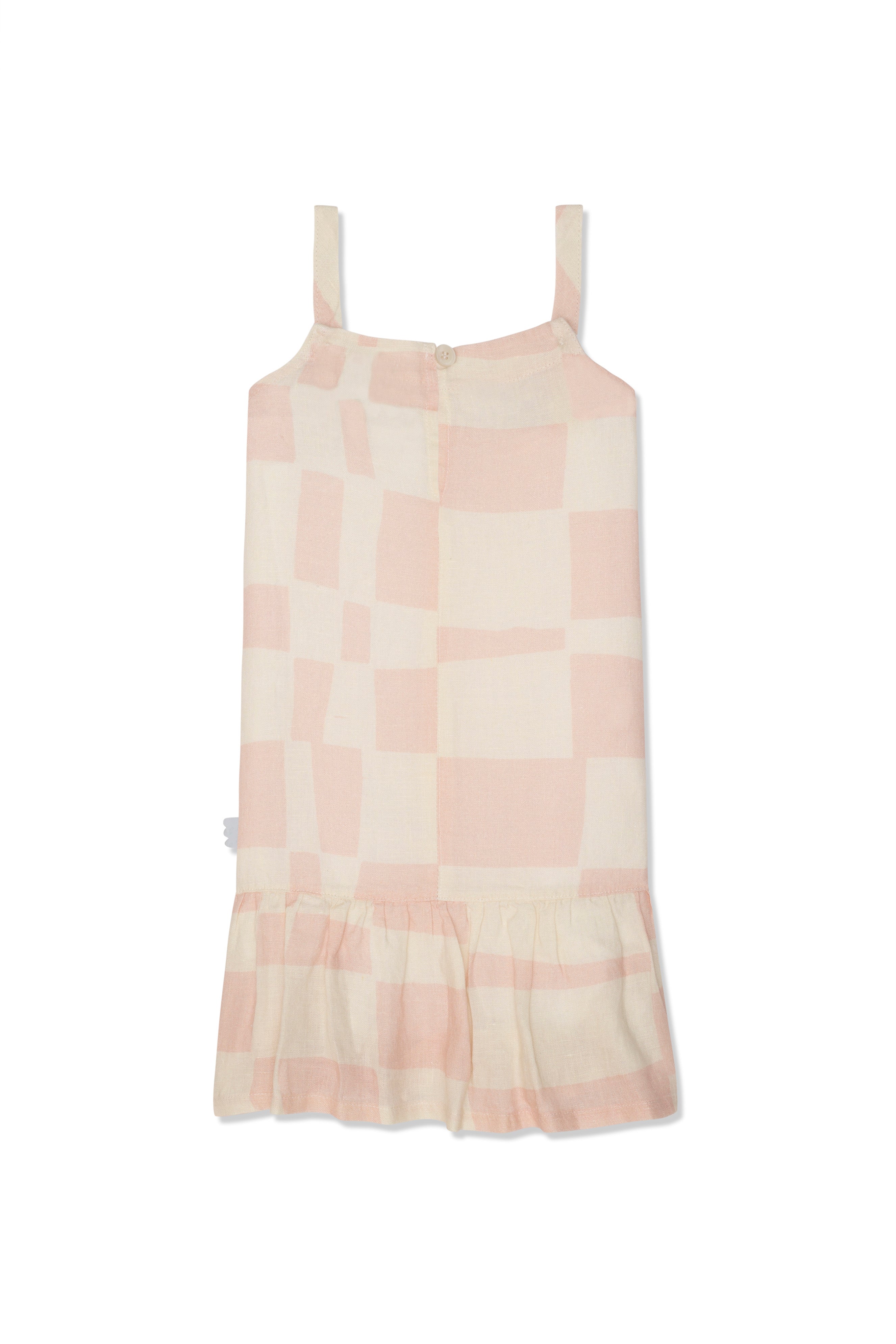 Checkered Linen Dress 2Y